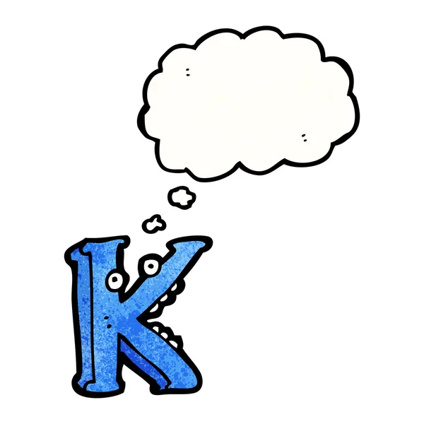 Сумасшедшая буква k — стоковый вектор