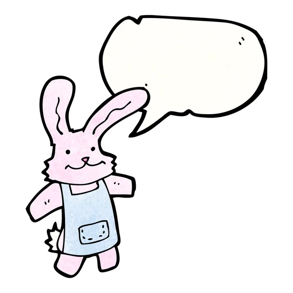 Conejo en delantal — Vector de stock