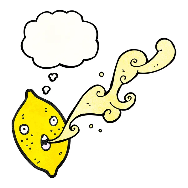 Squirting lemon — Stock Vector