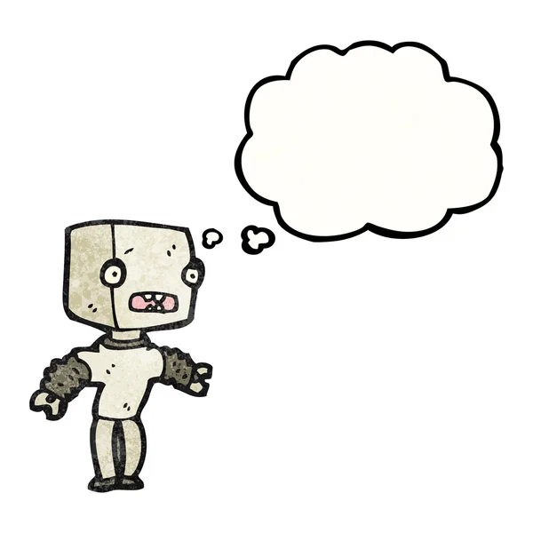 Pequeño robot aterrorizado — Vector de stock