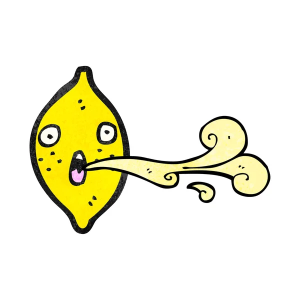 Squirting lemon — Stock Vector