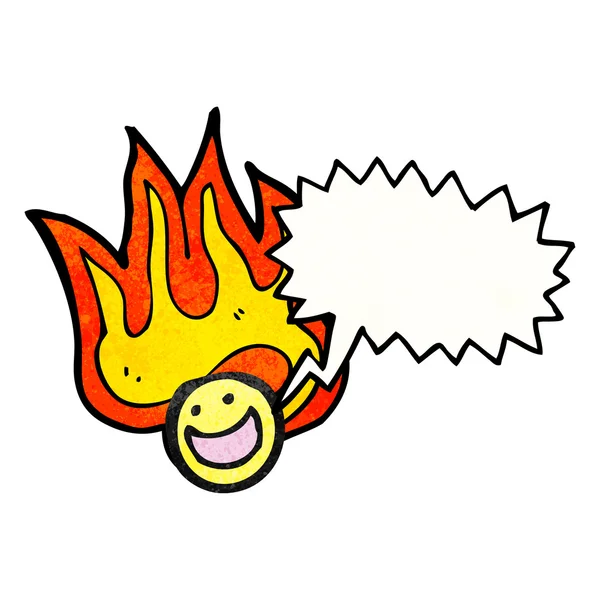 Flaming blij gezicht symbool — Stockvector