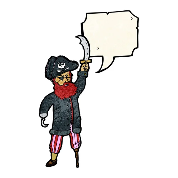 Piratkapten ge order — Stock vektor