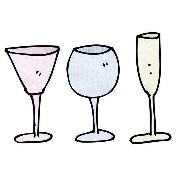 Verre à vin collection — Image vectorielle