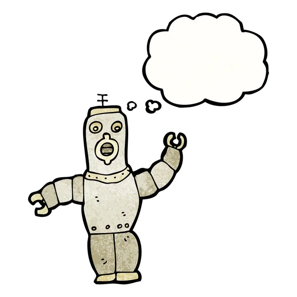 Robot con burbuja de pensamiento — Archivo Imágenes Vectoriales