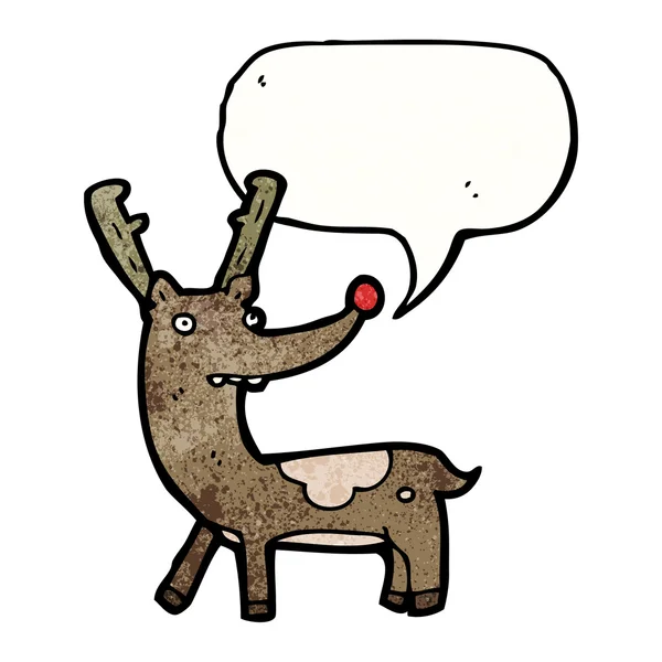 Reindeer with speech bubble — Stock Vector
