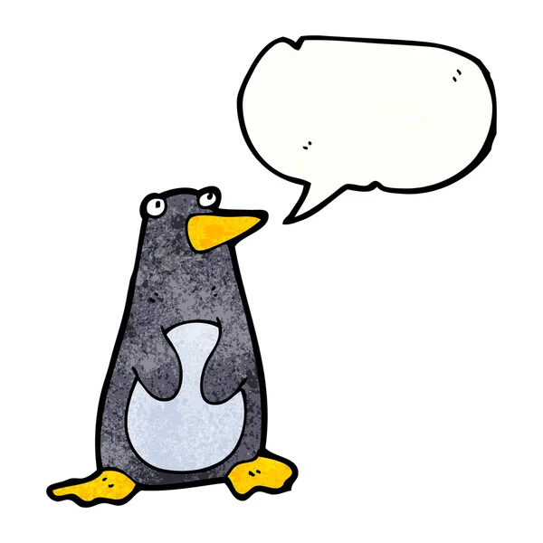 吹き出しと面白いペンギン — ストックベクタ