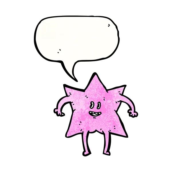 Símbolo de estrela rosa engraçado — Vetor de Stock
