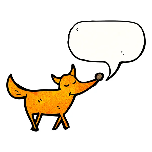 Fox met tekstballon — Stockvector