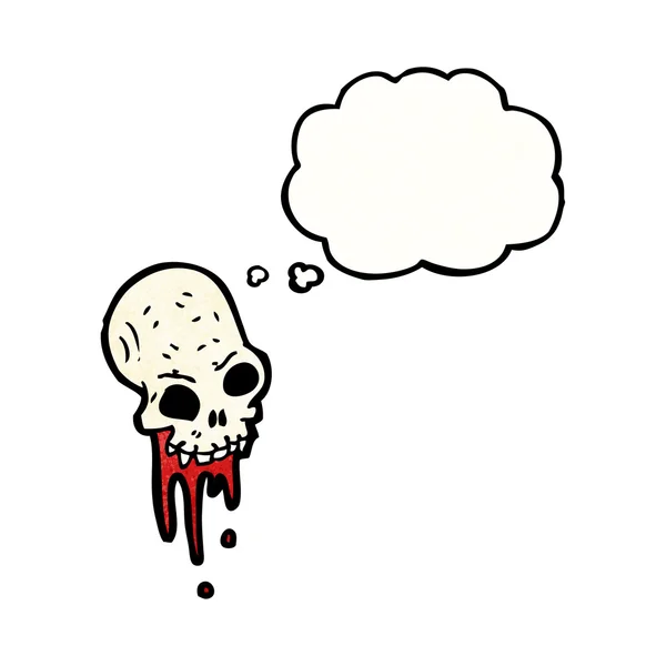 Sangue gocciolante cranio — Vettoriale Stock