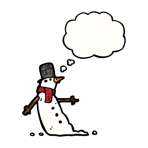 Snowman in hat — Stock Vector