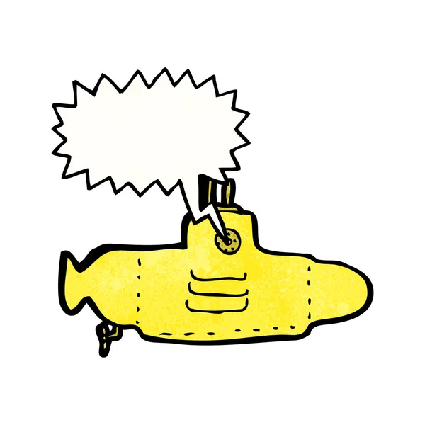 Sarı denizaltı — Stok Vektör