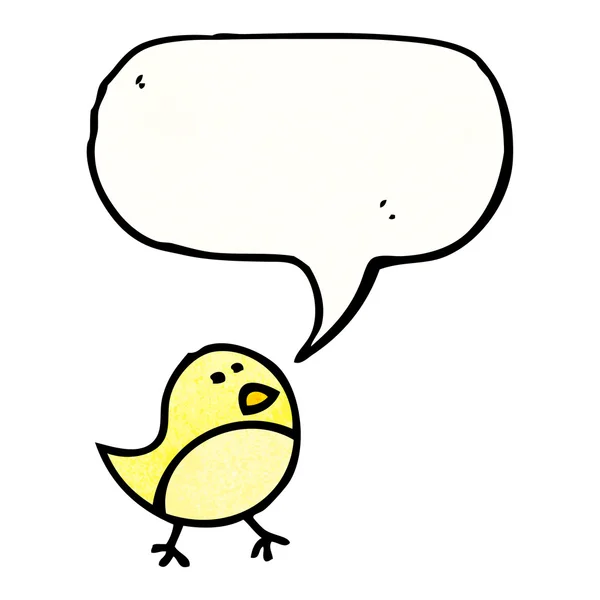 Petit oiseau jaune — Image vectorielle