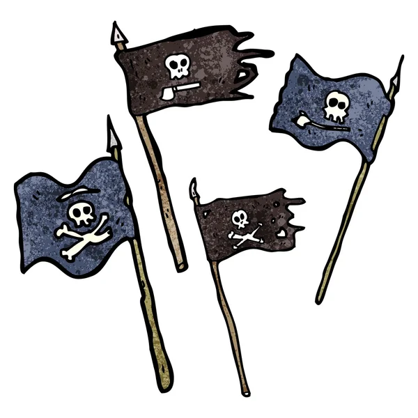 Collection de drapeaux pirates — Image vectorielle