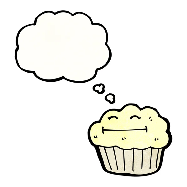 Muffin avec bulle de pensée — Image vectorielle