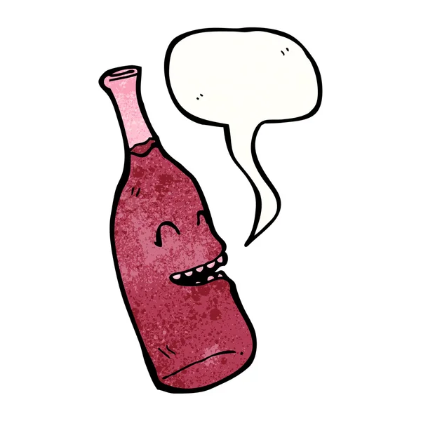 Kırmızı şarap şişesi karakter — Stok Vektör
