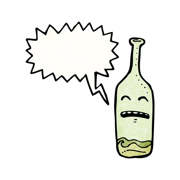 Bouteille de vin ivre — Image vectorielle