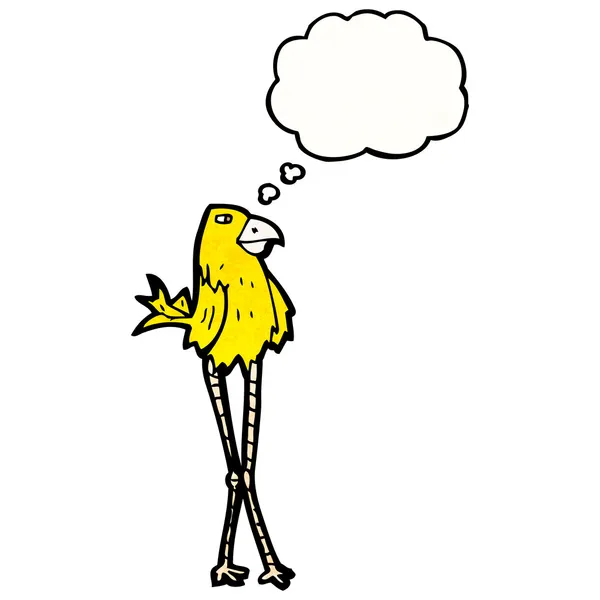Funny bird with long legs — Stock Vector