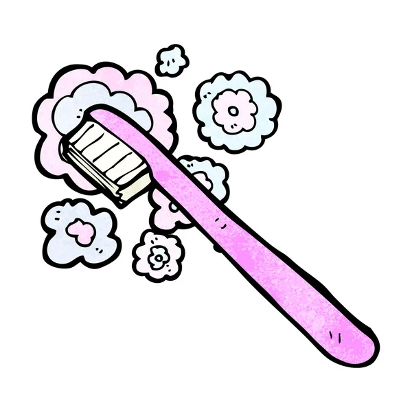 Cepillo de dientes rosa — Vector de stock