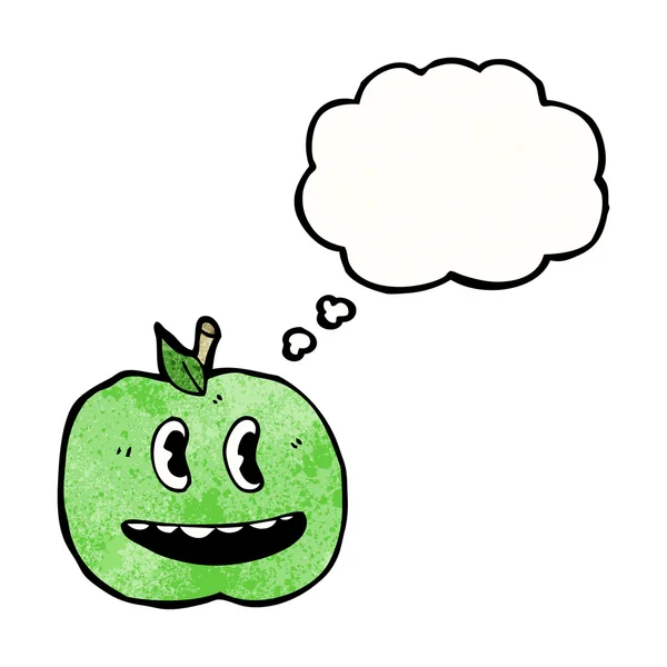 Pomme avec visage — Image vectorielle