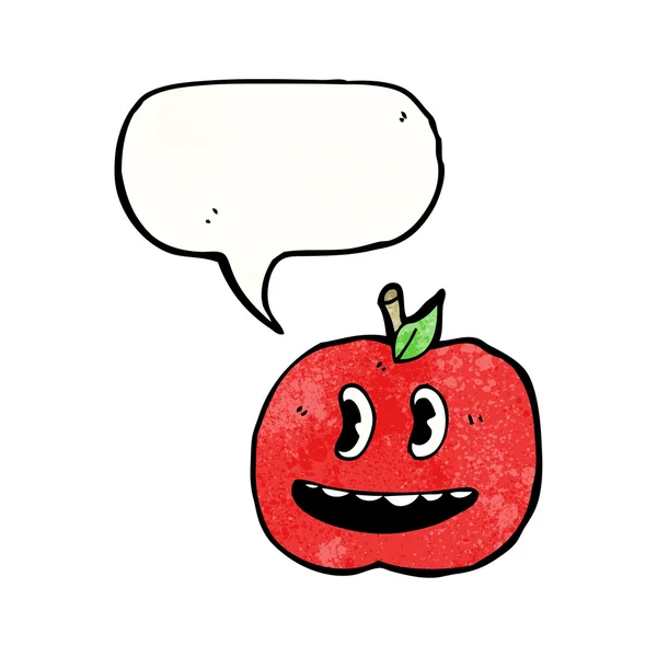 Sırıtan elma — Stok Vektör