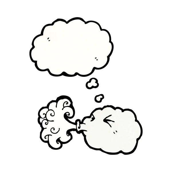 Cloud blowing wind — Stock Vector