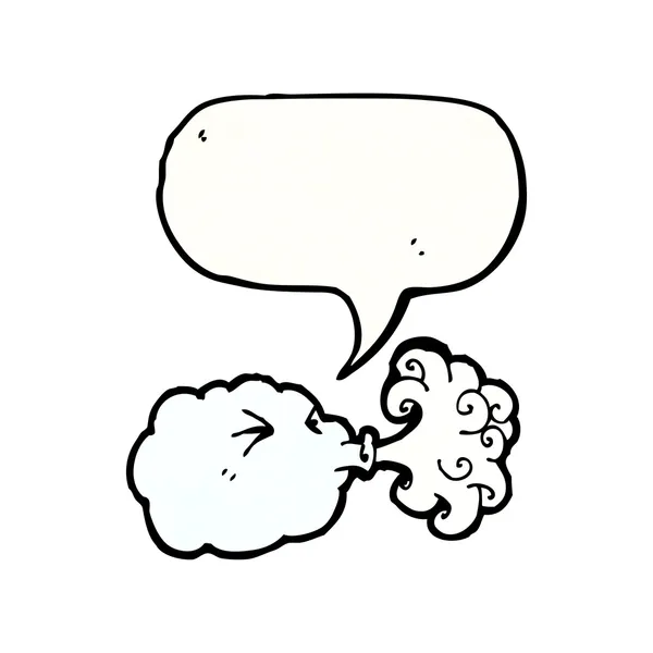 Nube soplando viento — Vector de stock