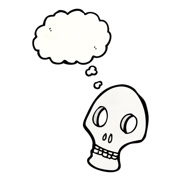Crâne avec bulle de pensée — Image vectorielle