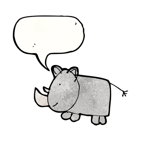 Dessin d'un rhino — Image vectorielle