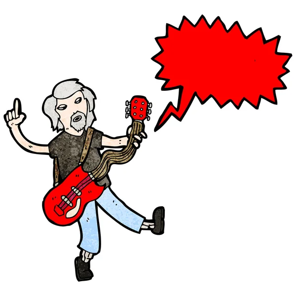 Viejo hombre de rock tocando guitarra — Archivo Imágenes Vectoriales