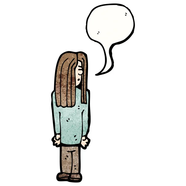 Uzun saçlı hippi erkek — Stok Vektör