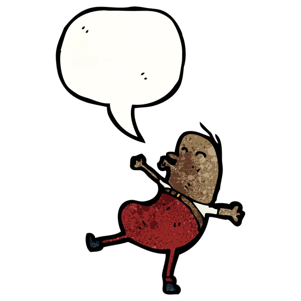 Funny bean shaped man dancing — Stock Vector