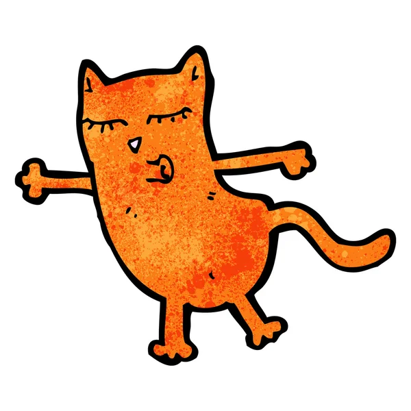 Lustige orangefarbene Katze — Stockvektor