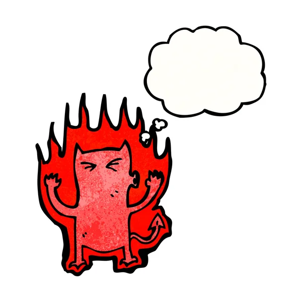 Petit diable de feu — Image vectorielle