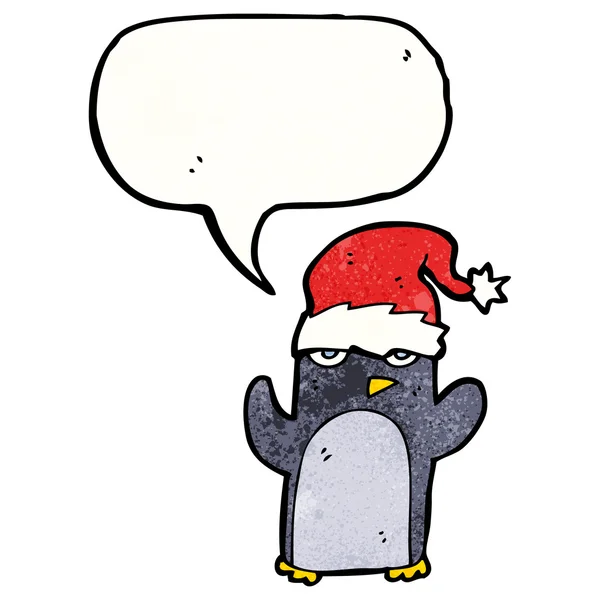 Divertido pingüino de Navidad — Archivo Imágenes Vectoriales