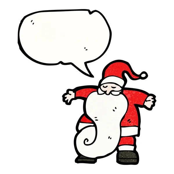 Santa dengan gelembung bicara - Stok Vektor