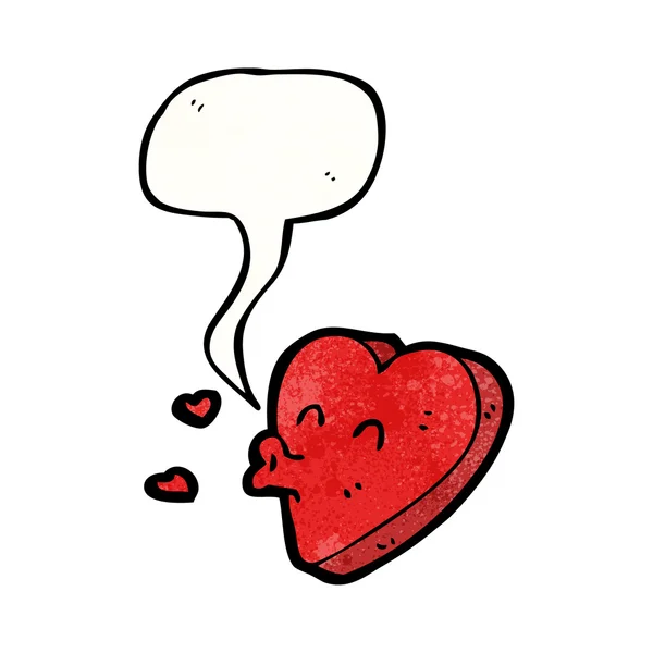 Heart with speech bubble — Stock Vector