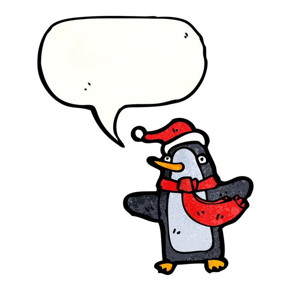 Pingüino de Navidad — Archivo Imágenes Vectoriales