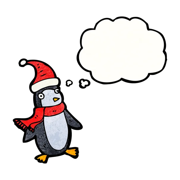 Pingüino de Navidad — Vector de stock