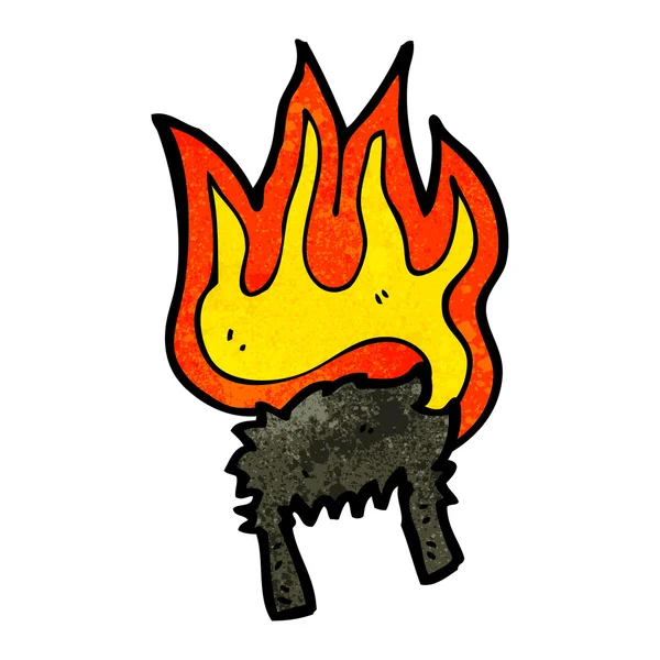Bruciando parrucca elvis — Vettoriale Stock