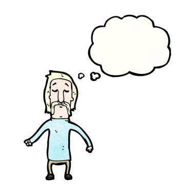 bıyıklı adam düşünce balonu