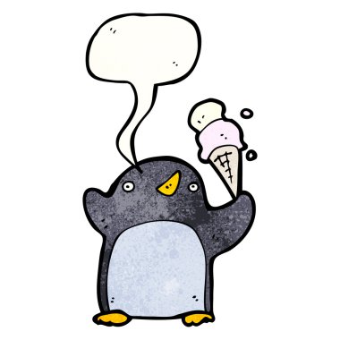 dondurma ile komik penguen