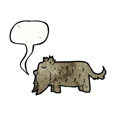 küçük köpek ile konuşma balonu