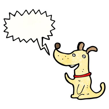 küçük köpek ile konuşma balonu