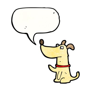 küçük köpek ile konuşma balonu