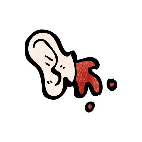 Sliced off ear — Stock Vector