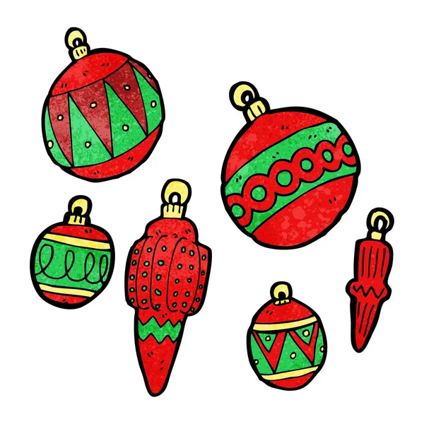 Christmas baubles collection — Stock Vector