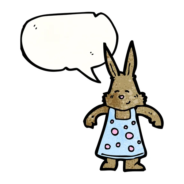Conejo en vestido — Archivo Imágenes Vectoriales