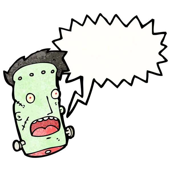 Frankenstein monstruo cabeza — Vector de stock