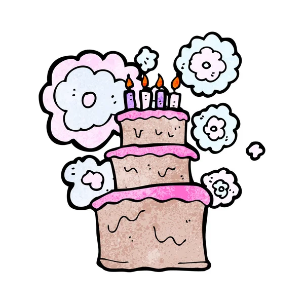 Huge birthday cake — Stock Vector